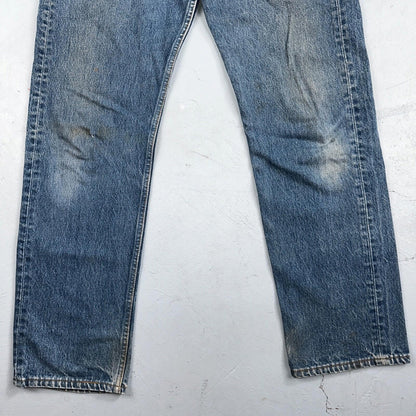 Levis 501 Vintage 90s USA XX Straight Leg Jeans Blue Med Wash 34x34 Act 31x30