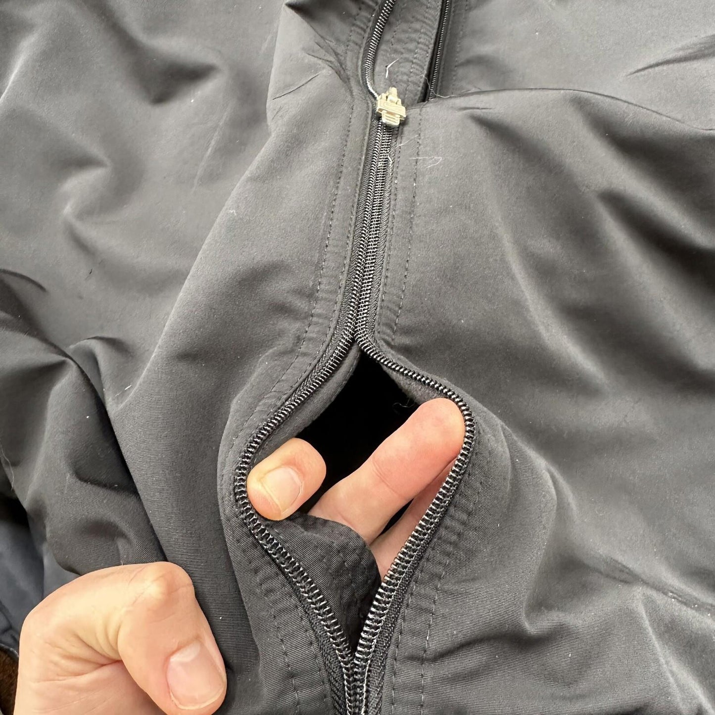 Nike Jacket Adult XL Black Nylon Softshell Fleece Coat 3M Warm Vintage Y2K 90s