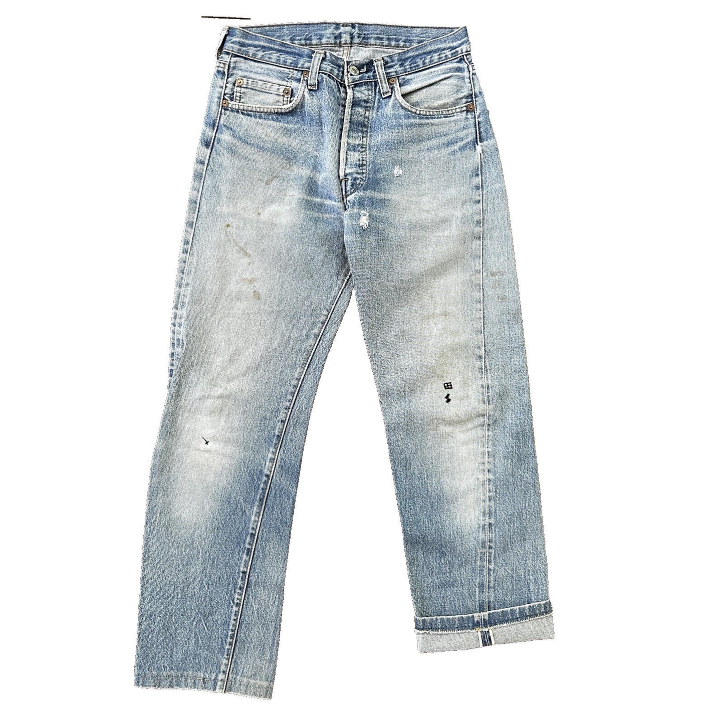 Levis Vintage 80s Redline Selvedge USA 501 XX Jeans 66 70s Light 30x33 Act 28x28