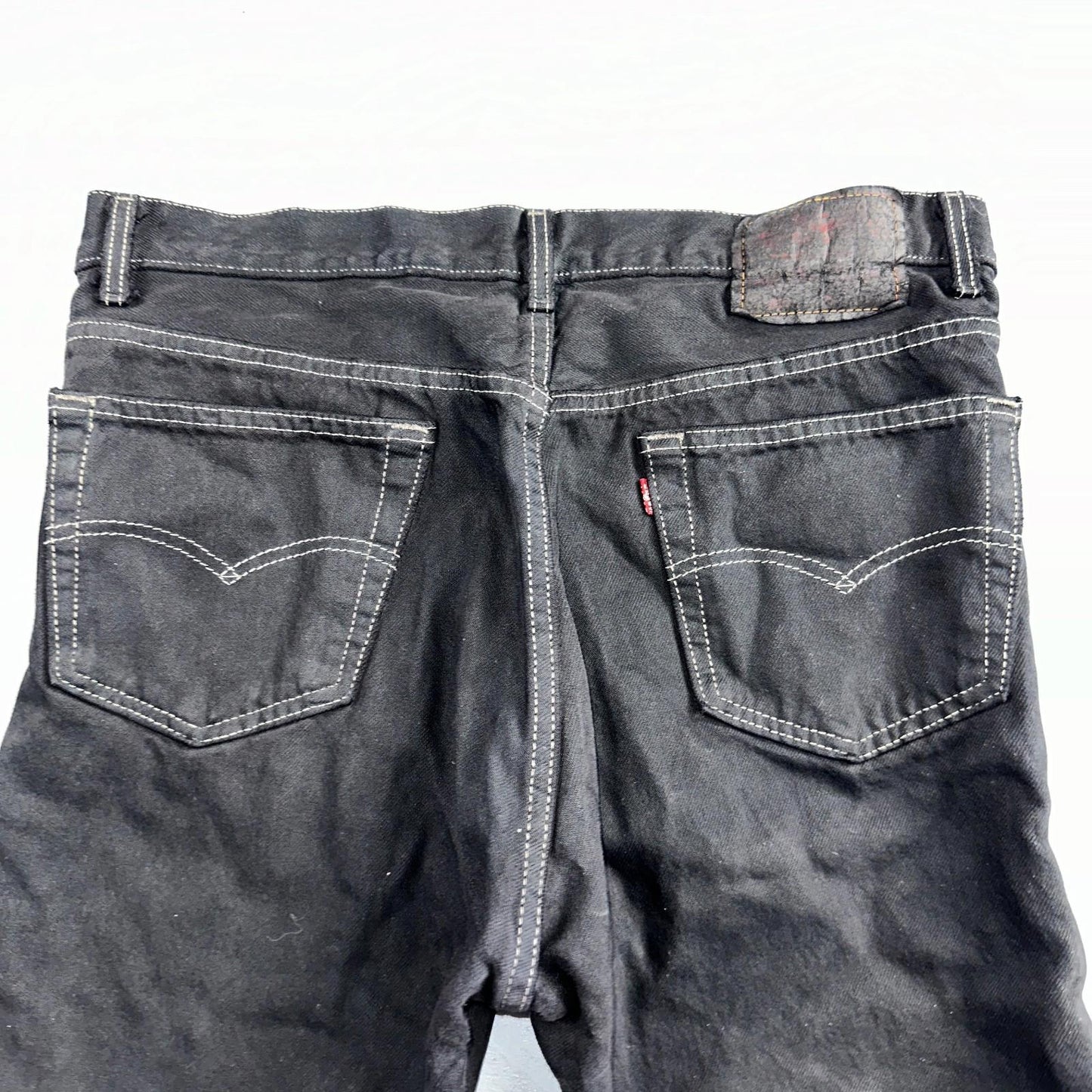 Levis 501 Vintage 90s XX Straight Leg Jeans Black Overdye Wash 36x30 Act 34x29