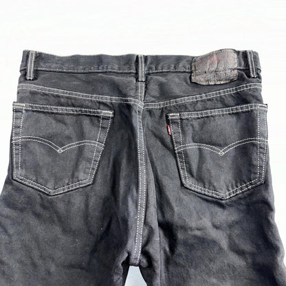 Levis 501 Vintage 90s XX Straight Leg Jeans Black Overdye Wash 36x30 Act 34x29