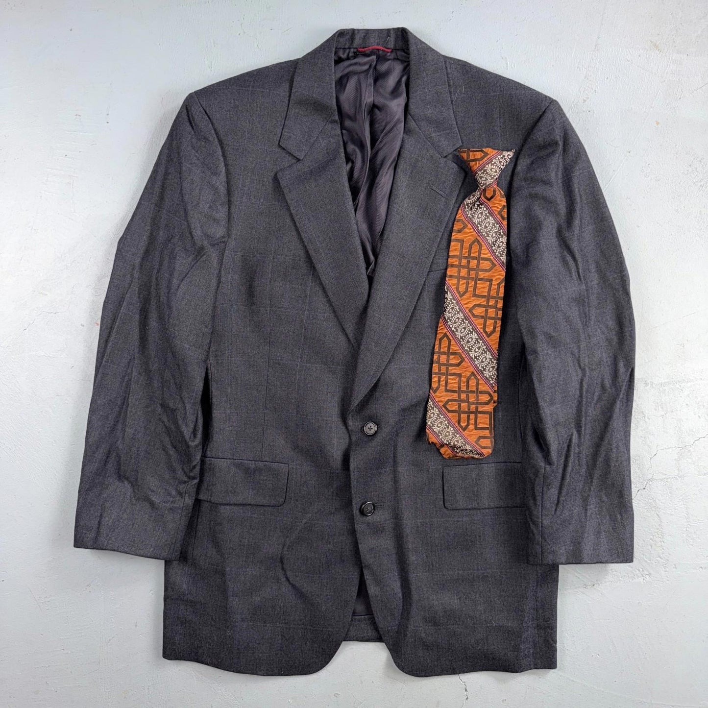 Hart Schaffner Marx Blazer Mens 40 Gray Button Sport Coat Jacket USA
