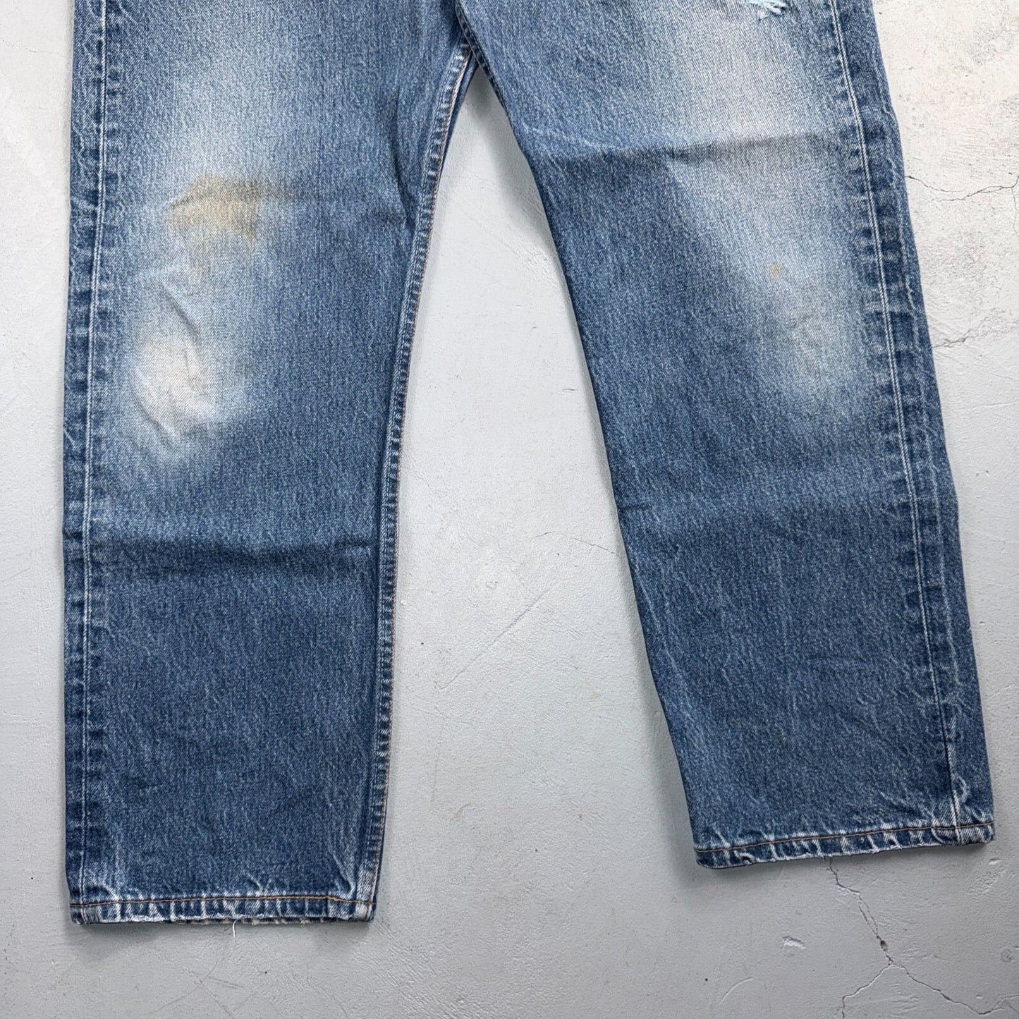 Levis 501 Vintage 90s USA XX Straight Leg Jeans Blue Light Wash 38x31 Act 36x27