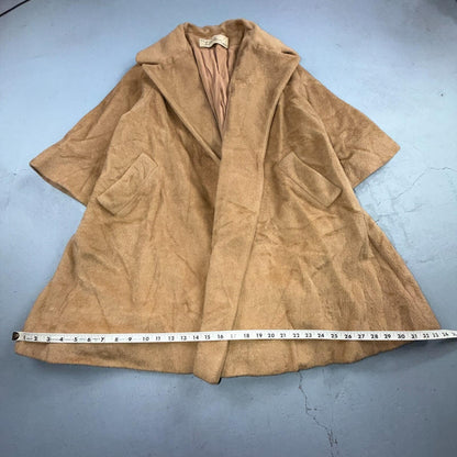 VTG Lilli Ann Tan Swing Coat Womens Tisse a Paris Brushed Wool San Francisco
