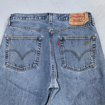 Levis 501 Vintage Y2K 90s XX Straight Leg Jeans Blue Light Wash 34x34 Act 31x32