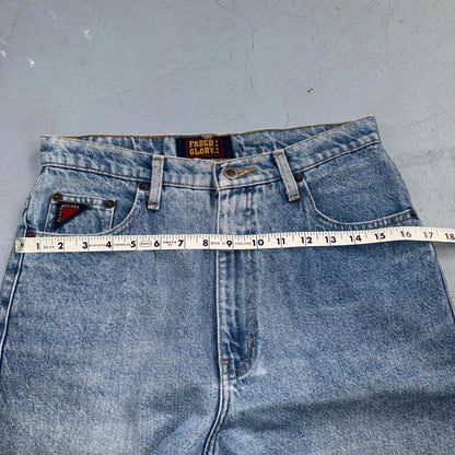 Vintage Y2K Faded Glory Jeans Womens 12 Light Blue Classic Fit USA 29x29 Skinny