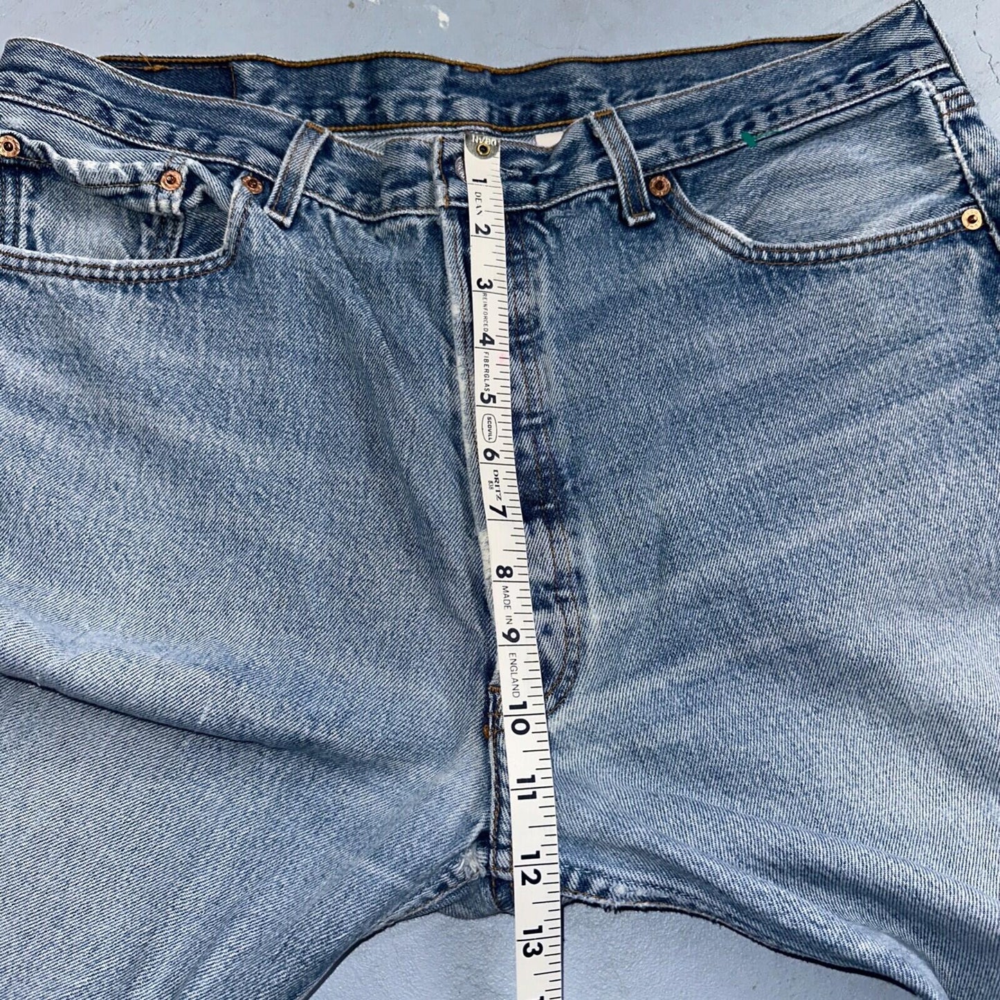 Levis 501 Vintage 90s XX Straight Leg Mexico Jeans 38x34 Light Wash Act 35x31