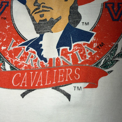 Vintage UVA Cavaliers Town Champ Gray T Shirt New Virginia NCAA Big Logo Size XL