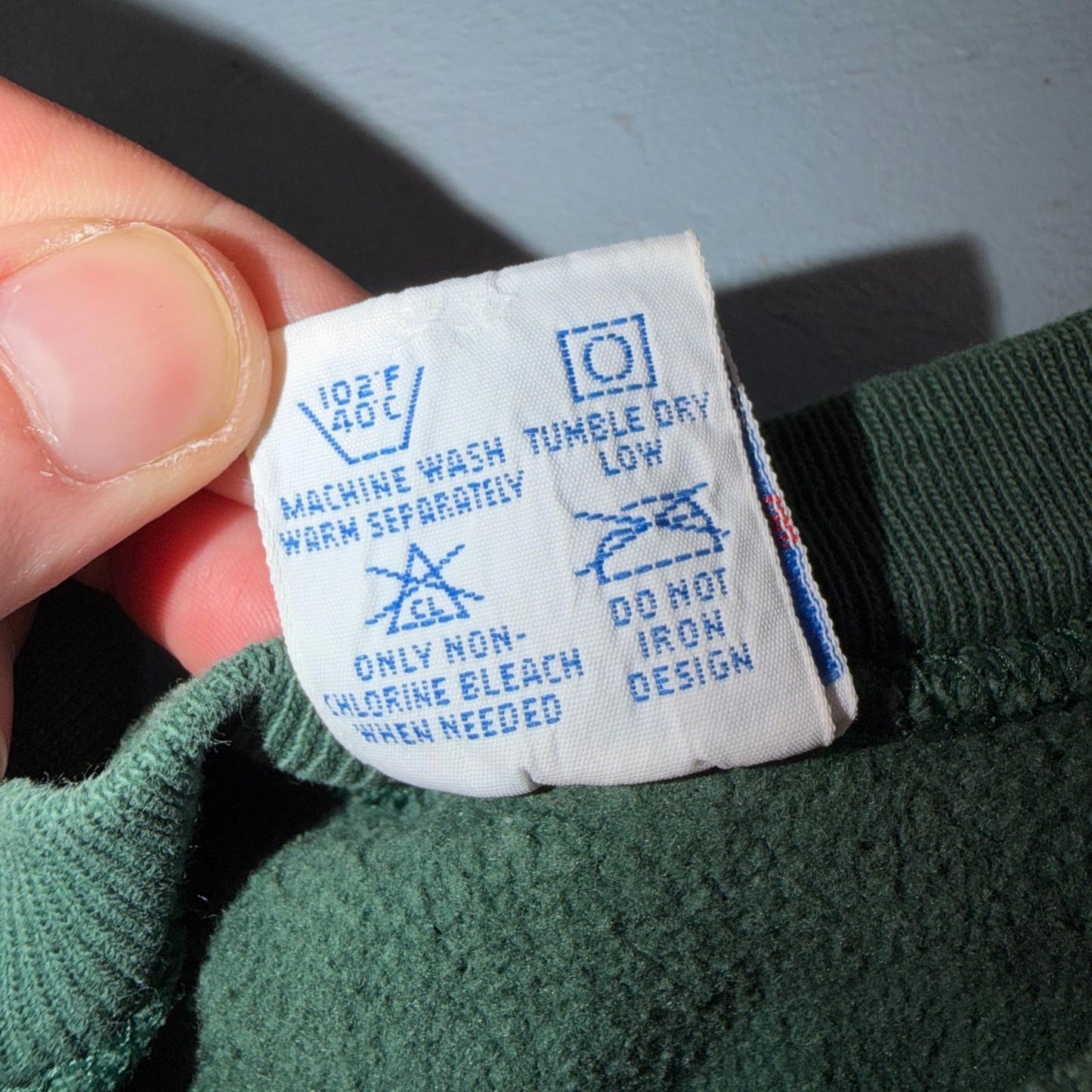 Vintage Champion 90s USA Green Reverse Weave Sweatshirt Blank XL Gusset Jumper