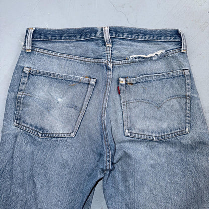 Levis 501 Vintage 80s Redline Selvedge USA XX Jeans Light Wash 33x34 Act 30x30