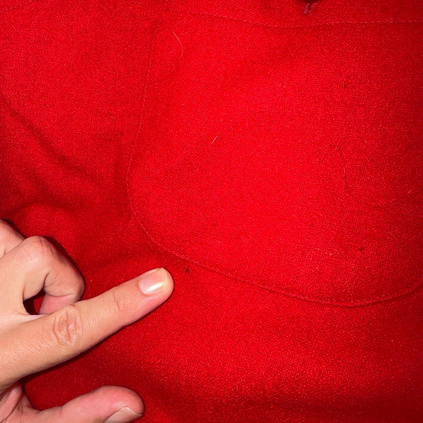 VTG 70s Pendleton Red Virgin Wool Board Shirt Loop Collar USA Men's L