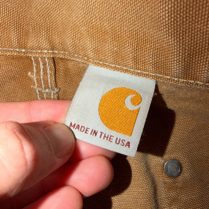 Carhartt VTG Double Knee Carpenter Pants B01 USA BRN Brown 38x30 Thrashed