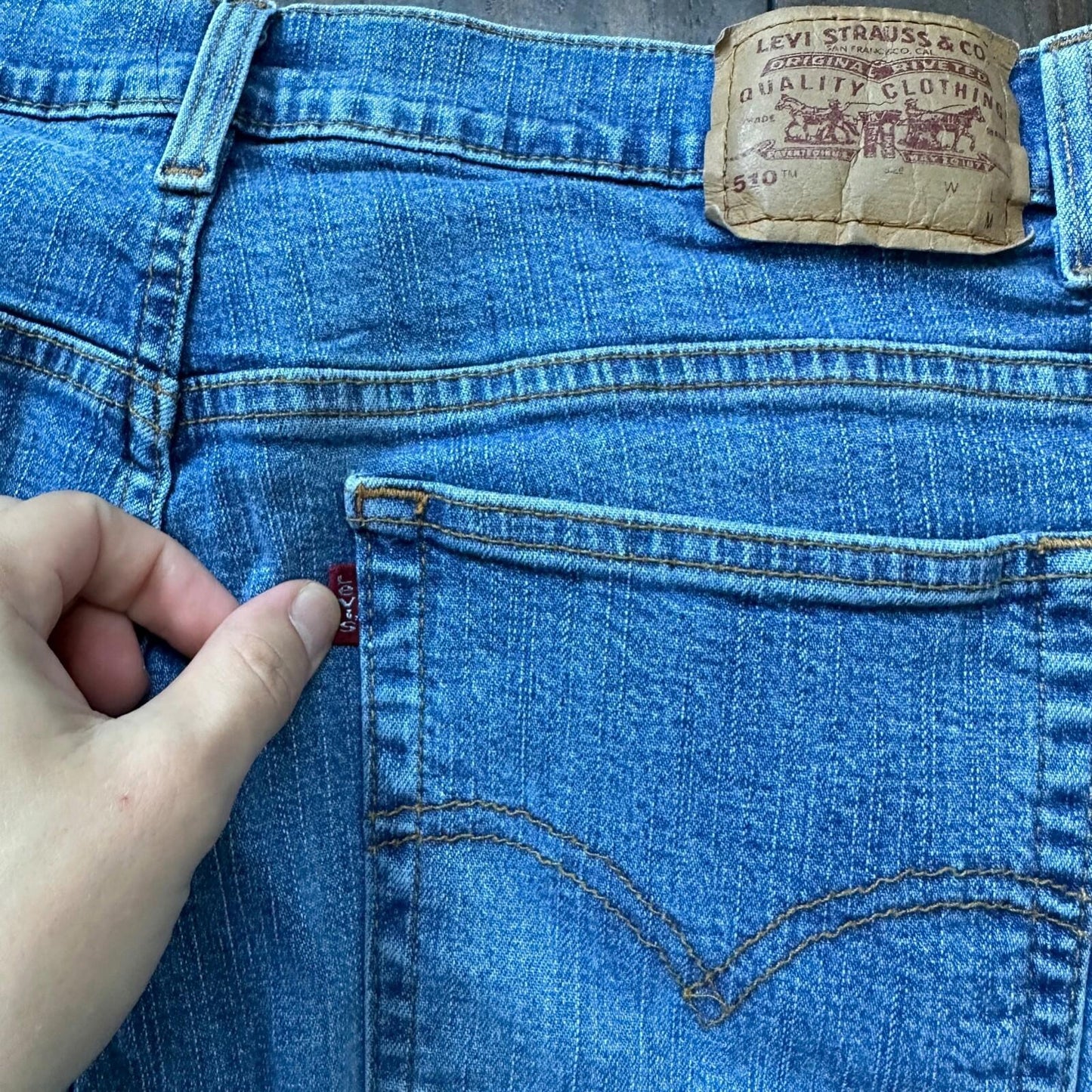 Vintage Levis 510 Jeans Womens 14 Blue Slim Fit Y2K Lower Rise Boyfriend 30x29