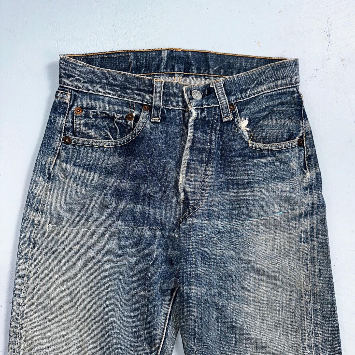 Levis 501 Big E Vintage 60s Redline Selvedge USA XX 1960s Jeans 66 Act 26x25