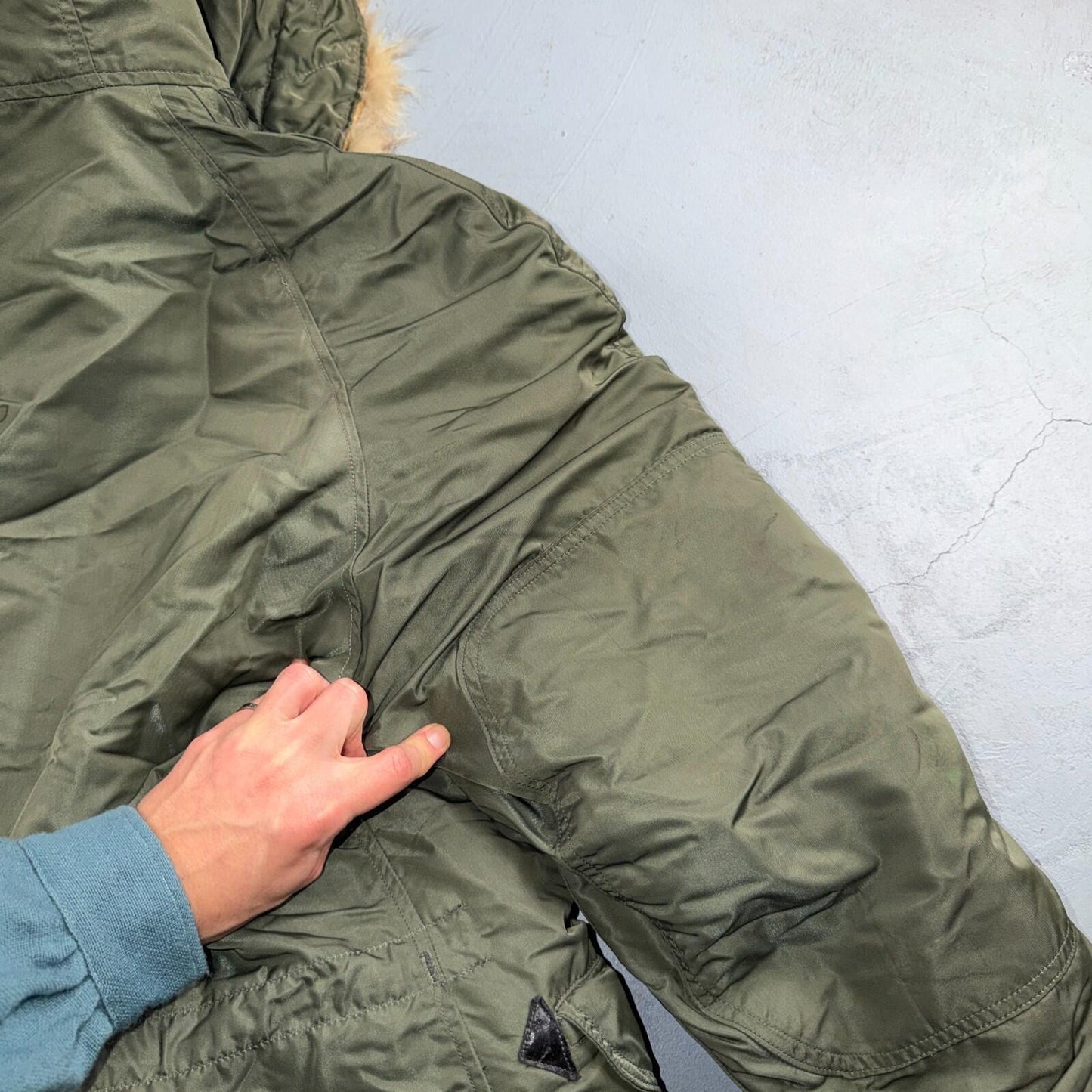 VTG 1960s USAF N-3B Parka Jacket Real Fur Air Force M 60s Air N3B Rare Coat