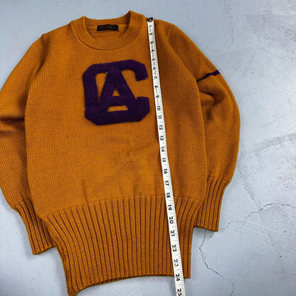California VTG 1920s Letterman Sweater Varsity Letter University Wool Antique 20