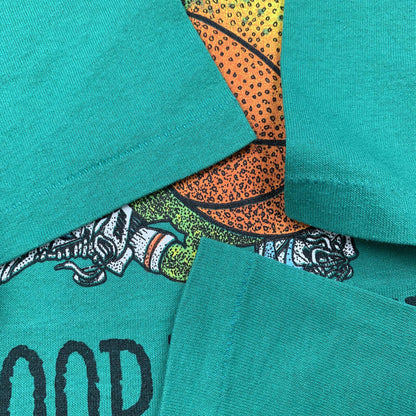 Nike Vintage T Shirt Mens Hoop Monster Cartoon Rare 80s Jordan Green Rap Sports