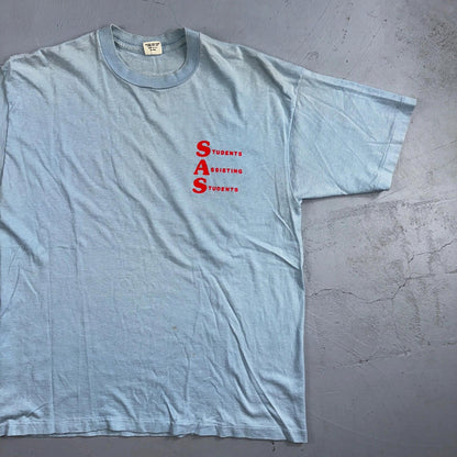 SAS Student Assisting Students 80s Belton VTG T Shirt College University USA