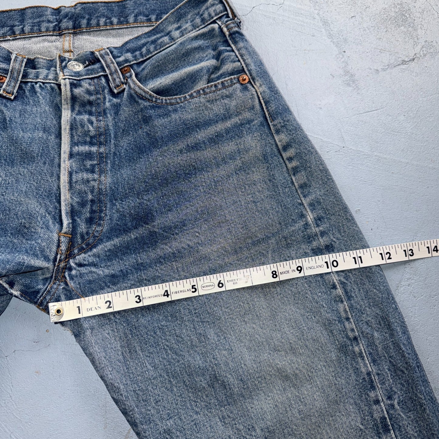 Levis 501 Vintage 80s Redline Selvedge USA XX Jeans Light Wash 31x40 Act 29x35