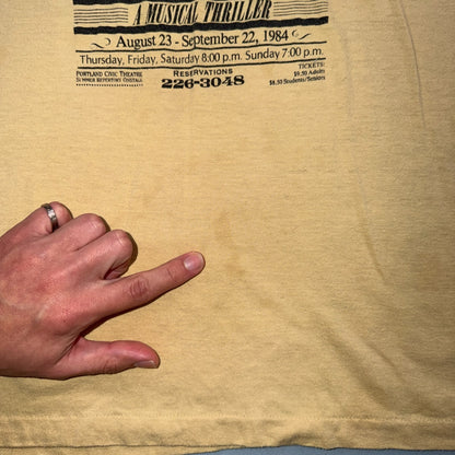 Sweeney Todd Rare 1984 VTG T Shirt Portland Oregon Promo Movie Theatre Art 80s