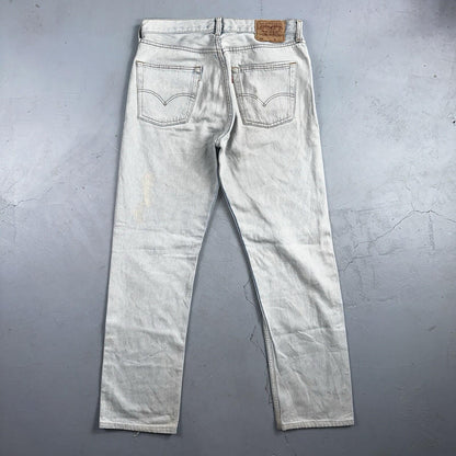 Levis 501 Vintage 90s Y2K XX Straight Leg Jeans Blue Light Wash 34x36 Act 33x31