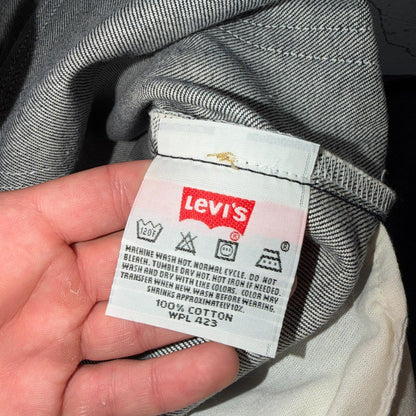 Levis 501 Vintage Y2K Deadstock XX Straight Leg Jeans Black Dark Wash 40x30