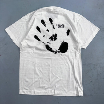 Screen Stars Hand Print VTG T Shirt 80s 1989 Graphic Bumper Rare Car Auto Band