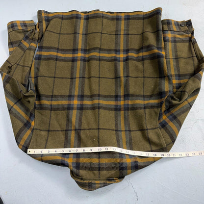 VTG Pendleton Mens Mackinaw Cruiser Wool Coat M Brown Plaid Field Jacket 70s
