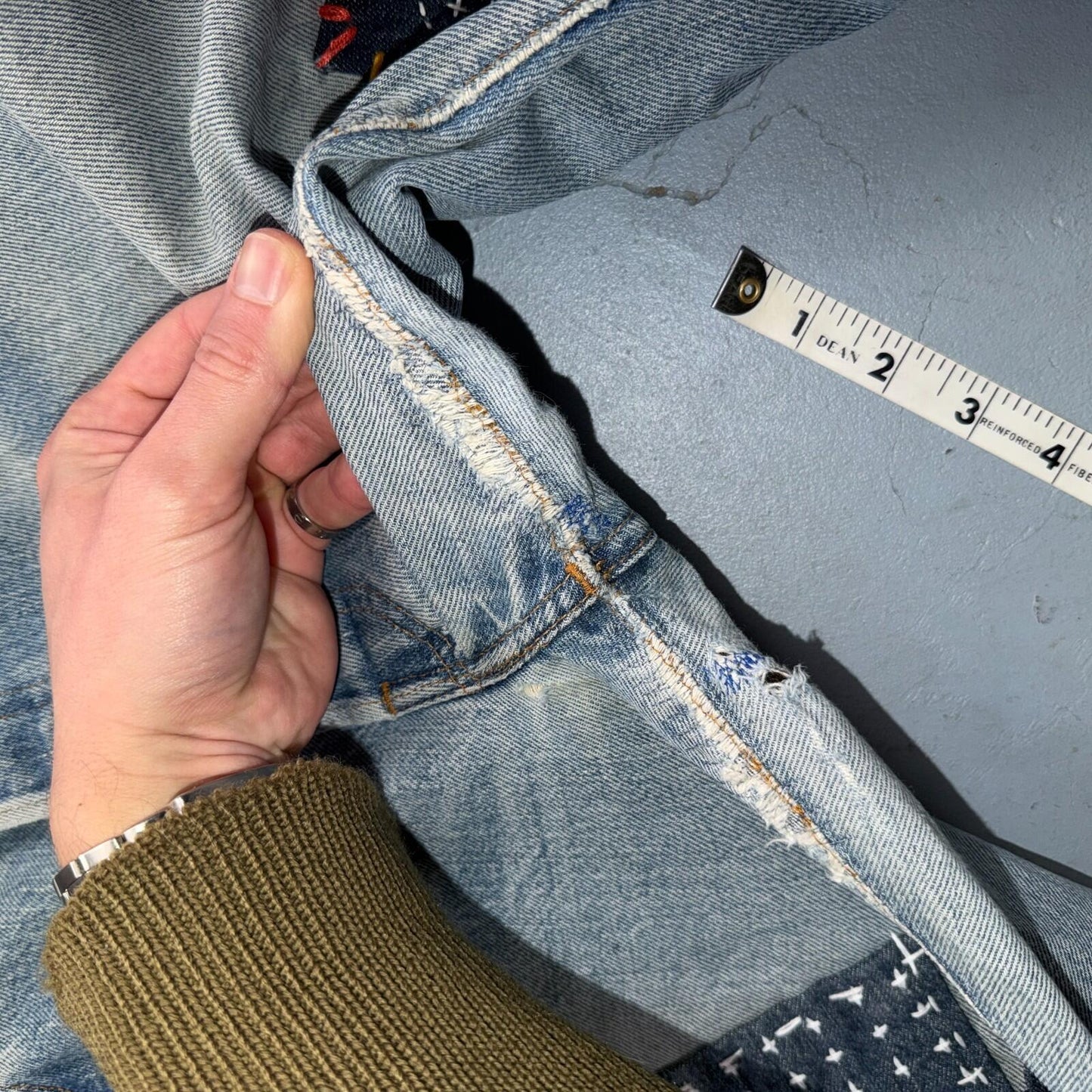 Levis 501 Vintage 80s Redline Selvedge USA XX Jeans Light Wash 34x32 Act 32x30