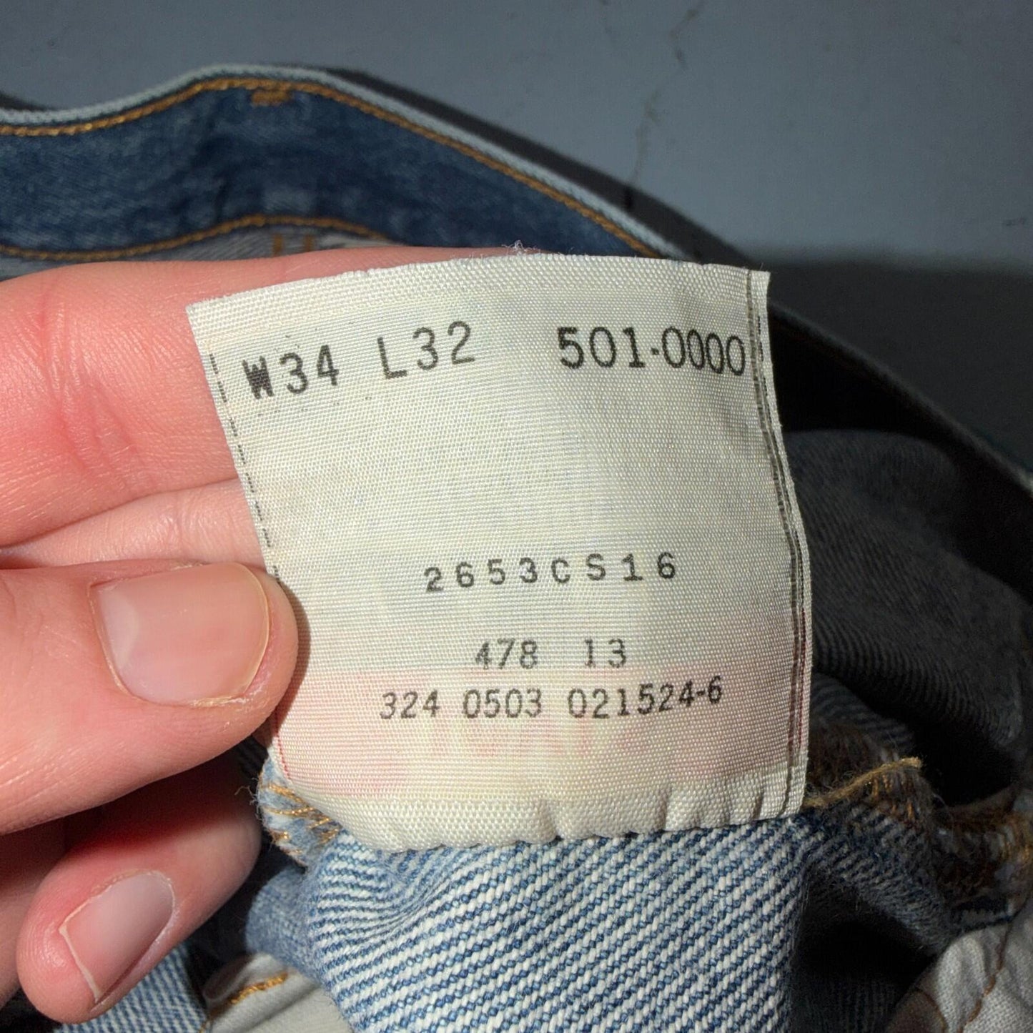 Levis 501 Vintage Y2K XX 90s Straight Leg Jeans Blue Light Wash 34x32 Act 32x29