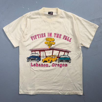 50s in the Fall VTG T Shirt 90s Rockabilly Cars Lebanon Oregon Elvis Graphic