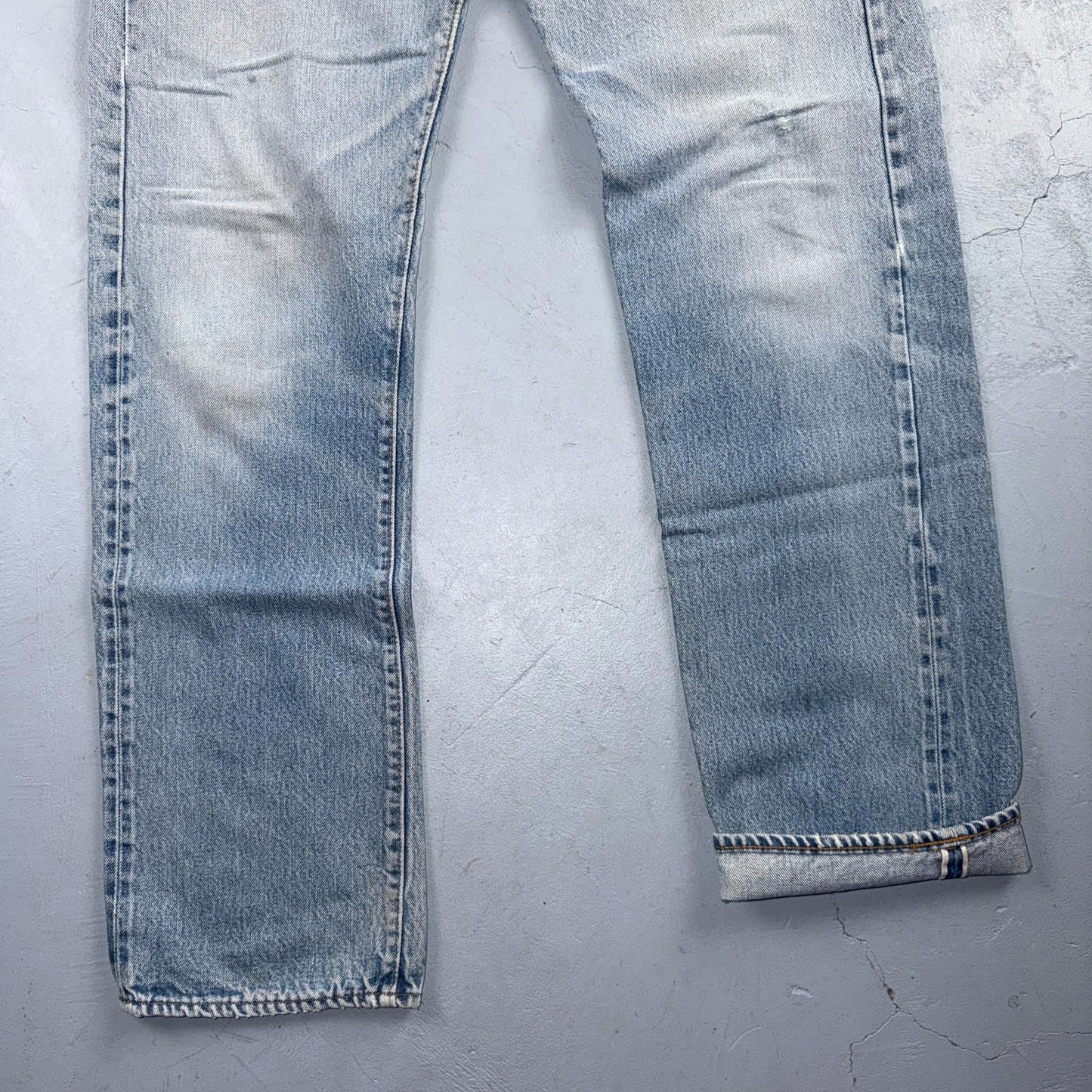 Levis 501 Vintage 80s Redline Selvedge USA XX Jeans Light Wash 36x38 Act 33x33