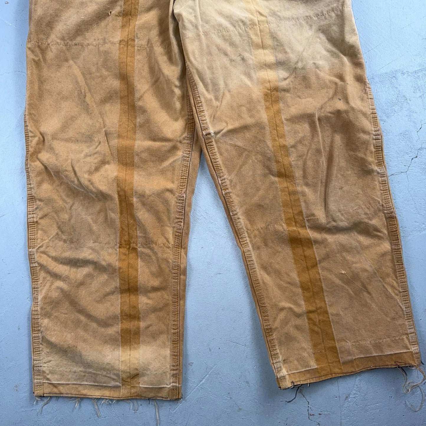 Vintage 50s 60s Zipper Pants Mens 32x24 Khaki Casual Creased Outdoor Rockabilly