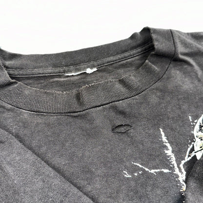 Vintage Wolf Pack Wolves Nature Animals Art Graphic Thrashed T-Shirt Black 90s