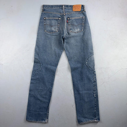 Levis 501 Vintage 80s Redline Selvedge USA XX Jeans Light Wash 32x36 Act 30x31