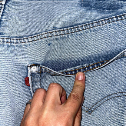 Levis 501 Vintage 80s Redline Selvedge USA XX Jeans Light Wash 40x33 Act 38x30