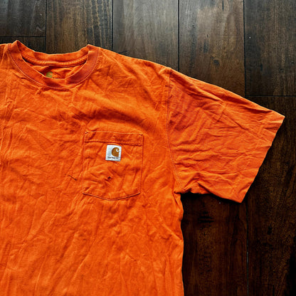 Carhartt Pocket T Vintage Style T Shirt Travis Scott Tan Workwear Y2K Thrashed