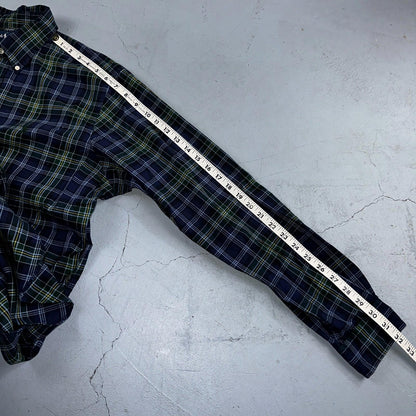 Ralph Lauren Button Up Shirt Men’s Large L Blue Green Yellow Plaid Long Sleeves