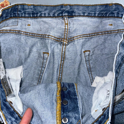 Levis 501 Y2K XX Straight Leg Jeans Blue VTG Light Wash 40x32 Act 40x30