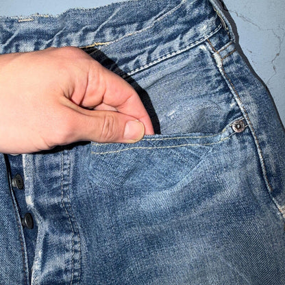 Levis 501 Big E Vintage 60s Redline Selvedge USA XX 1960s Jeans 66 Act 27x29