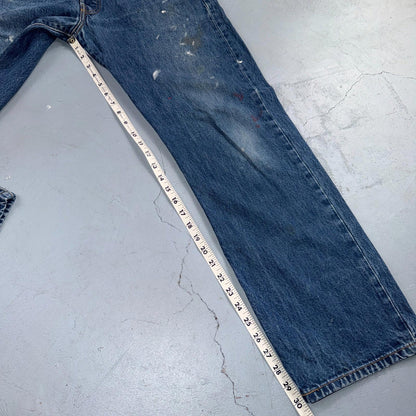 Levis 501 Vintage Y2K 90s XX Straight Leg Jeans Blue Med Wash 34x32 Act 32x30