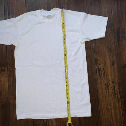 Hanes BLANK Vintage White T Shirt Mens 80s Essential Lot Of 6 Rap Single Stitch