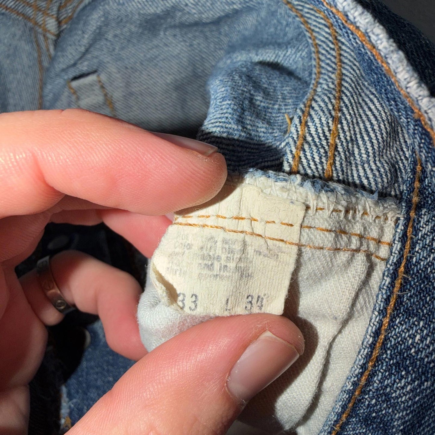 Levis 501 Vintage 80s Redline Selvedge USA XX Jeans Light Wash 33x34 Act 30x30