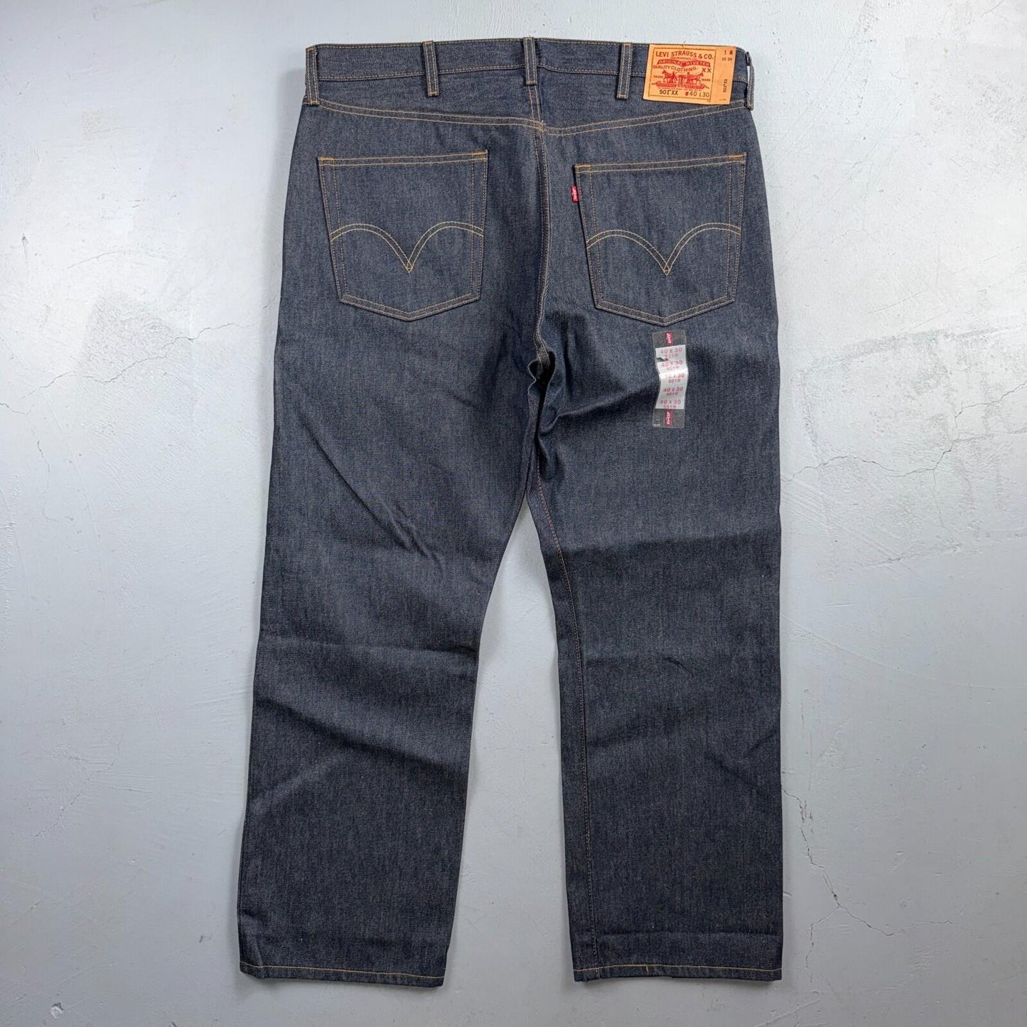 Levis 501 Vintage Y2K Deadstock XX Straight Leg Jeans Black Dark Wash 40x30
