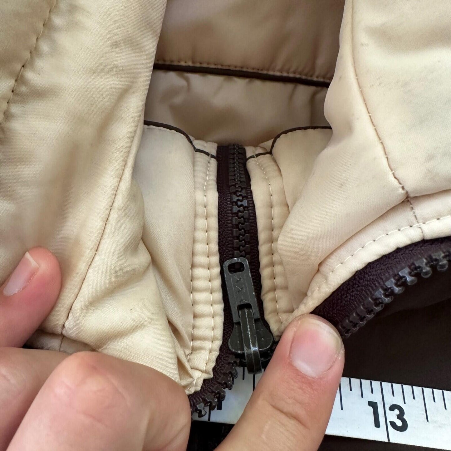 VTG Reversible Ocean Pacific Brown Insulated Puffer Jacket Double Sided 70s 80s