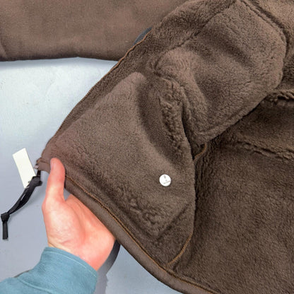 VTG 90s Sherpa Lined Full Zip Cold Weather Jacket Large Synthetic Fiber Bear