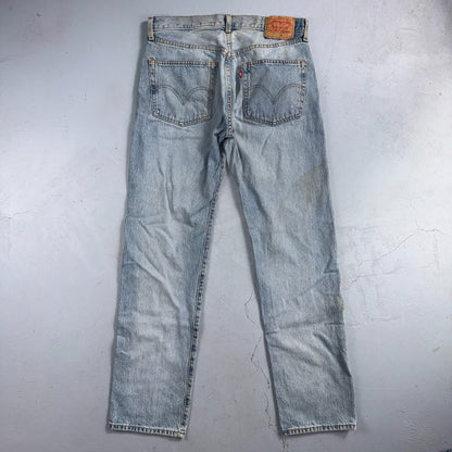Levis 501 Vintage Y2K 90s XX Straight Leg Jeans Blue Light Wash 33x34 Act 32x32