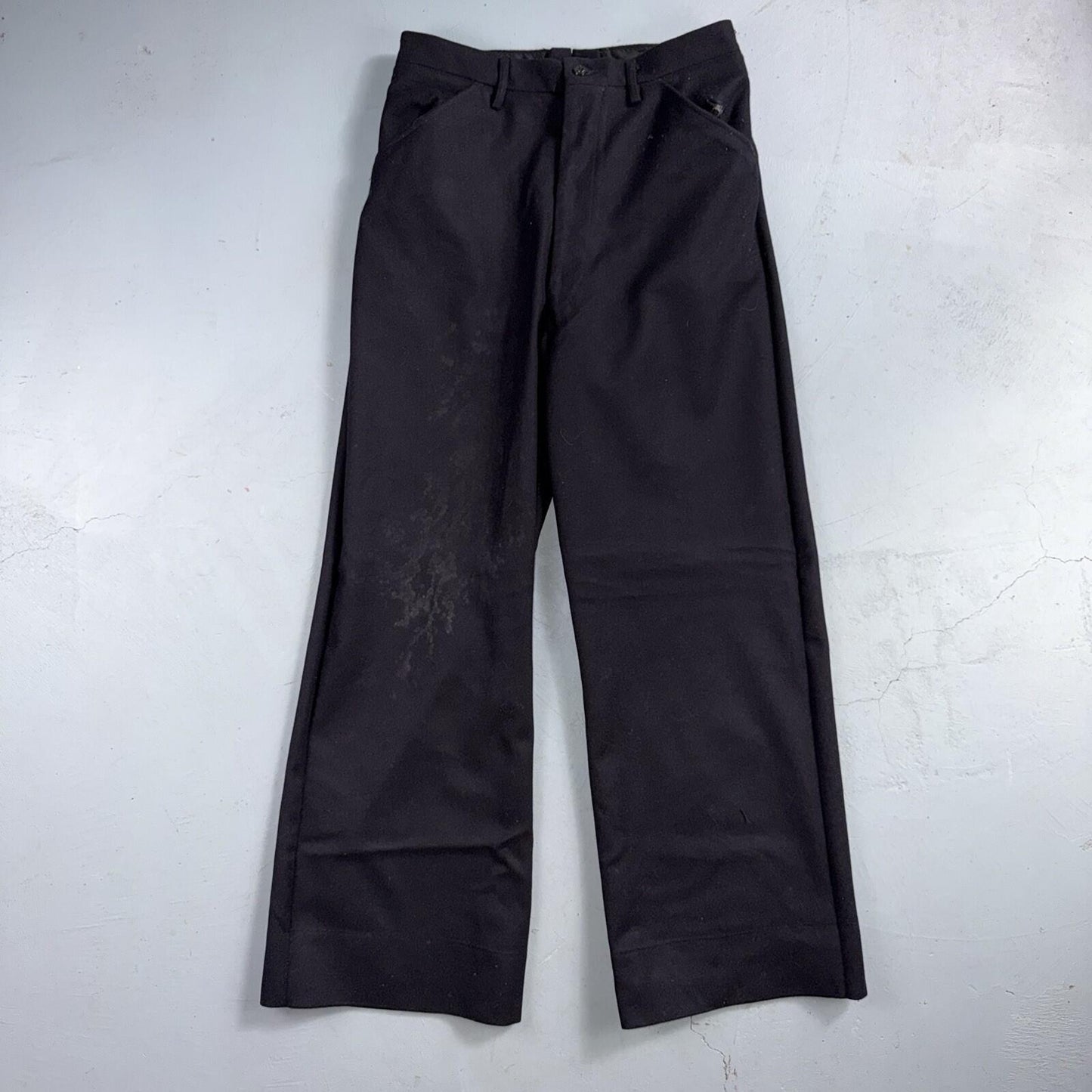 VTG 40s WWII US Naval Clothing Factory Wool Sailor Pants Navy 30L Bell Bottoms
