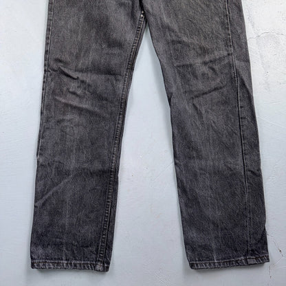 Levis 501 Vintage 80s USA XX Straight Leg Jeans Black Light Wash 30x30 Act 29x29