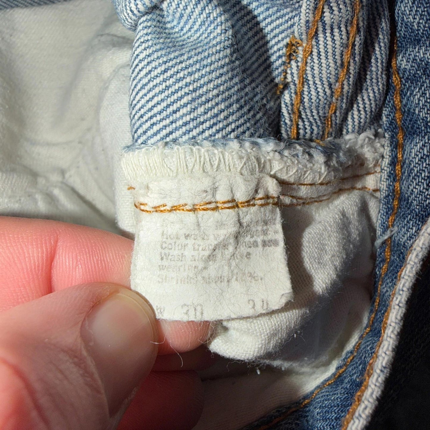 Levis 501 Vintage 80s Redline Selvedge USA XX Jeans Light Wash 30x34 Act 28x29